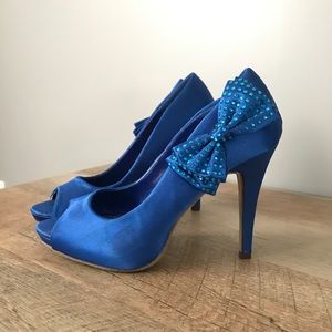 Sapphire Satin Heels